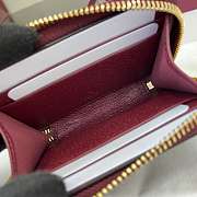Okify Gucci Red Burgundy GG Canvas Small Wallet 838489 11x9x2.5cm - 2