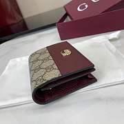 Okify Gucci Red Burgundy GG Canvas Small Wallet 841358 11x8.5x3cm - 6