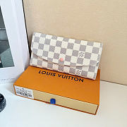 Okify Louis Vuitton Emilie Damier Pink Long Wallet M60136 19x10x2cm - 1