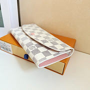 Okify Louis Vuitton Emilie Damier Pink Long Wallet M60136 19x10x2cm - 5
