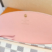 Okify Louis Vuitton Emilie Damier Pink Long Wallet M60136 19x10x2cm - 4