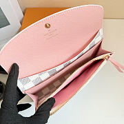 Okify Louis Vuitton Emilie Damier Pink Long Wallet M60136 19x10x2cm - 3