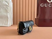 Okify Gucci Marmont Mini Bag Black Heart 476433 16.5x9.5x4.5cm - 6