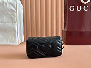 Okify Gucci Marmont Mini Bag Black Heart 476433 16.5x9.5x4.5cm - 5
