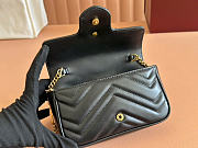 Okify Gucci Marmont Mini Bag Black Heart 476433 16.5x9.5x4.5cm - 4