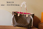 Okify Louis Vuitton Neverfull MM Bag Pink Fuchsia Inside M41178 31x28x14cm - 1