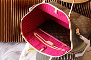 Okify Louis Vuitton Neverfull MM Bag Pink Fuchsia Inside M41178 31x28x14cm - 2