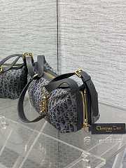 Okify Dior D-Journey Small Bag Denim Gray 25.5x14.5x14cm - 6