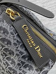 Okify Dior D-Journey Small Bag Denim Gray 25.5x14.5x14cm - 4