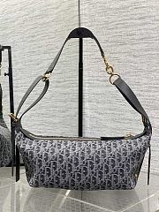Okify Dior D-Journey Small Bag Denim Gray 25.5x14.5x14cm - 3