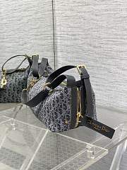 Okify Dior D-Journey Medium Bag Denim Gray 33x16x15cm - 4