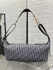Okify Dior D-Journey Medium Bag Denim Gray 33x16x15cm - 2