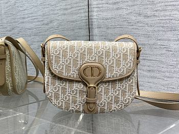 Okify Dior Bobby East West Medium Bag Beige Oblique 22x17x6cm