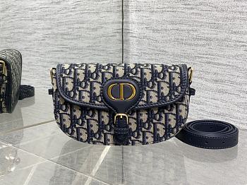 Okify Dior Bobby East West Bag Blue Oblique 21x12x5cm