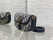 Okify Dior Bobby East West Bag Blue Oblique 21x12x5cm - 6