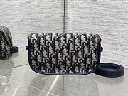 Okify Dior Bobby East West Bag Blue Oblique 21x12x5cm - 3