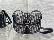 Okify Dior Bobby East West Medium Bag Blue Oblique 22x17x6cm - 1