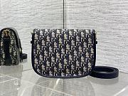 Okify Dior Bobby East West Medium Bag Blue Oblique 22x17x6cm - 2