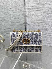 Okify Dior Miss Caro Mini Bag Blue And White Oblique 18x12x5.5cm  - 2