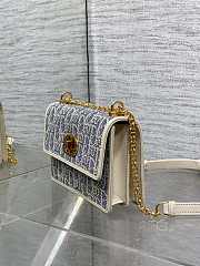 Okify Dior Miss Caro Mini Bag Blue And White Oblique 18x12x5.5cm  - 3