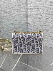 Okify Dior Miss Caro Mini Bag Blue And White Oblique 18x12x5.5cm  - 6