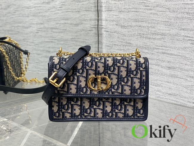 Okify Dior Miss Caro Mini Bag Blue Oblique 18x12x5.5cm - 1