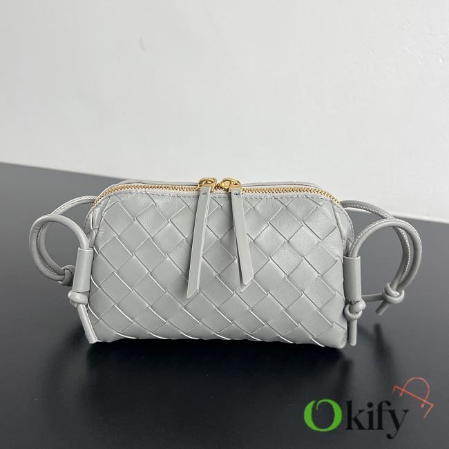 Okify Bottega Veneta Concert Pouch Bag Gray 18.5x11.5x8.5cm - 1