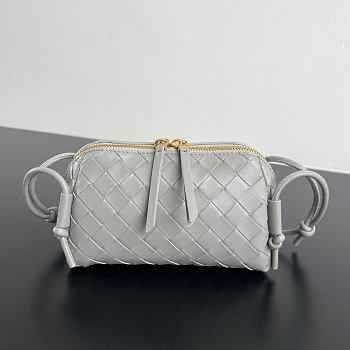 Okify Bottega Veneta Concert Pouch Bag Gray 18.5x11.5x8.5cm