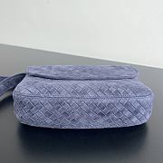 Okify Bottega Veneta Veneto Flap Messenger Men Bag Dark Blue Suede 26x18.5x5cm - 6