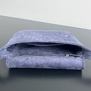 Okify Bottega Veneta Veneto Flap Messenger Men Bag Dark Blue Suede 26x18.5x5cm - 3