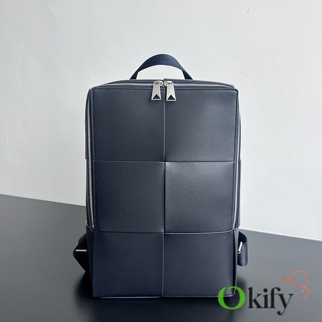 Okify Bottega Veneta Arco Dark Blue Backpack 34x24x12cm - 1