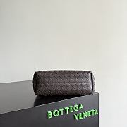 Okify Bottega Veneta Mini Zipped Tote Bag Dark Brown 27x18x10cm - 2