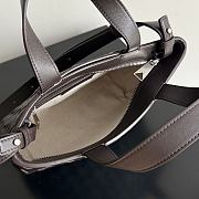 Okify Bottega Veneta Mini Zipped Tote Bag Dark Brown 27x18x10cm - 5