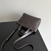 Okify Bottega Veneta Mini Zipped Tote Bag Dark Brown 27x18x10cm - 6