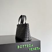 Okify Bottega Veneta Mini Zipped Tote Bag Black 27x18x10cm - 6