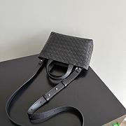 Okify Bottega Veneta Mini Zipped Tote Bag Black 27x18x10cm - 4