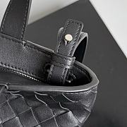 Okify Bottega Veneta Mini Zipped Tote Bag Black 27x18x10cm - 2