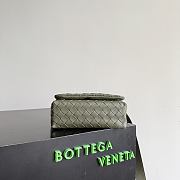 Okify Bottega Veneta Mini Bag With Flap Dark Olive Green 20x12x6.5cm - 4