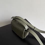 Okify Bottega Veneta Mini Bag With Flap Dark Olive Green 20x12x6.5cm - 5