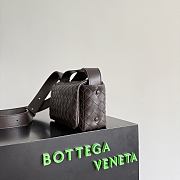 Okify Bottega Veneta Mini Bag With Flap Dark Brown 20x12x6.5cm - 3