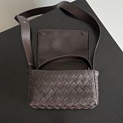 Okify Bottega Veneta Mini Bag With Flap Dark Brown 20x12x6.5cm - 6