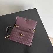 Okify Bottega Veneta Andiamo Pouch On Chain Bag Red Burgundy 19x11.5x4cm - 3