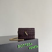 Okify Bottega Veneta Andiamo Pouch On Chain Bag Red Burgundy 19x11.5x4cm - 1