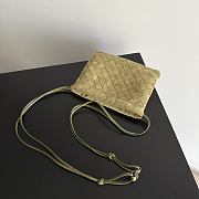 Okify Bottega Veneta Small Dust Bag Green Olive Suede 21x16.6x1cm - 3