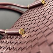 Okify Bottega Veneta Barbara Tote Bag Red Burgundy 37x27x24cm - 6