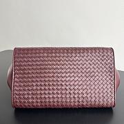 Okify Bottega Veneta Barbara Tote Bag Red Burgundy 37x27x24cm - 3