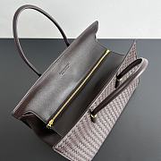 Okify Bottega Veneta Barbara Tote Bag Dark Brown 37x27x24cm - 6