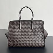 Okify Bottega Veneta Barbara Tote Bag Dark Brown 37x27x24cm - 1
