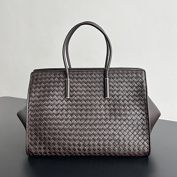 Okify Bottega Veneta Barbara Tote Bag Dark Brown 37x27x24cm