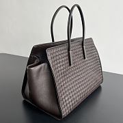 Okify Bottega Veneta Barbara Tote Bag Dark Brown 37x27x24cm - 5